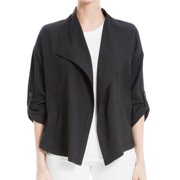 Max Studio Jackets & Blazers - NWT Max Studio Drape Front Twill Jacket